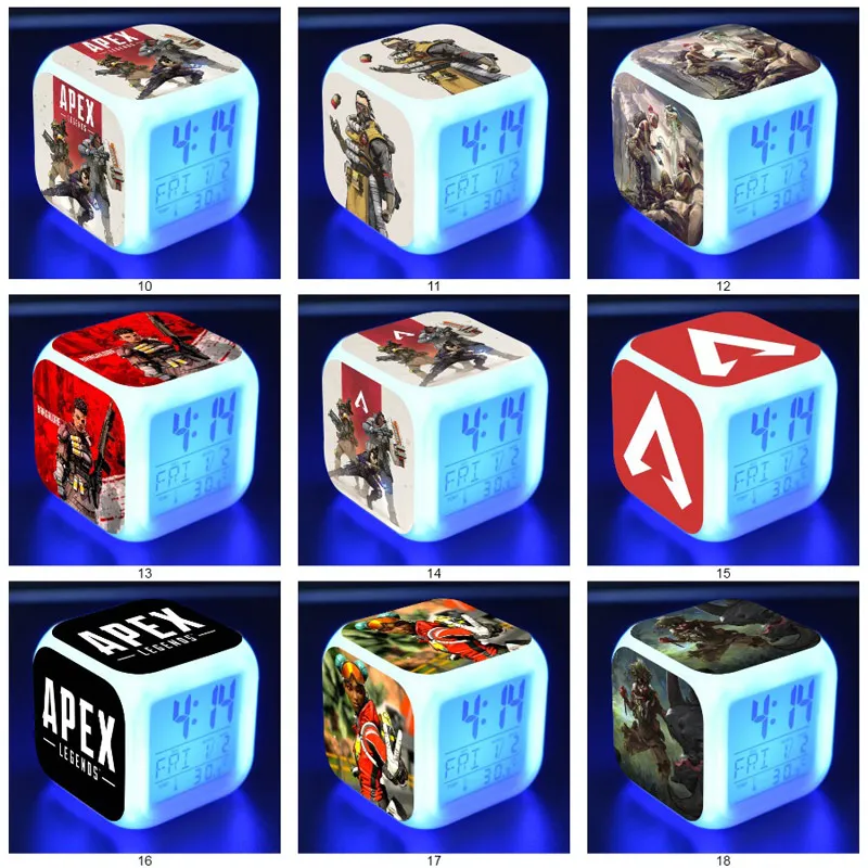 Apex Legendos Žaidimas Pav Juguetes LED Spalvinga Šviesos Žadintuvas Battle Royale Apex Legendos Berniukai Populiarus Figūrėlės Žaislai