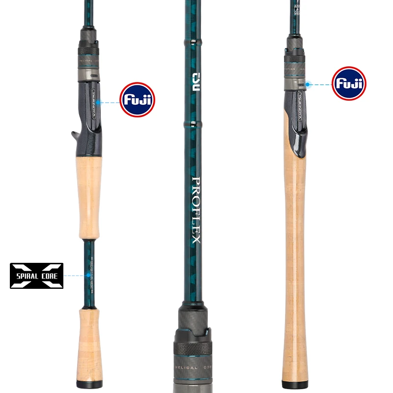 TSURINOYA Bass Fishing Rod PROFLEX užrašas 1.95/2.01/2.10 m, ML, M Power Greitai Ultralight Didelio Jautrumo Universalus Verpimo Casting Rod