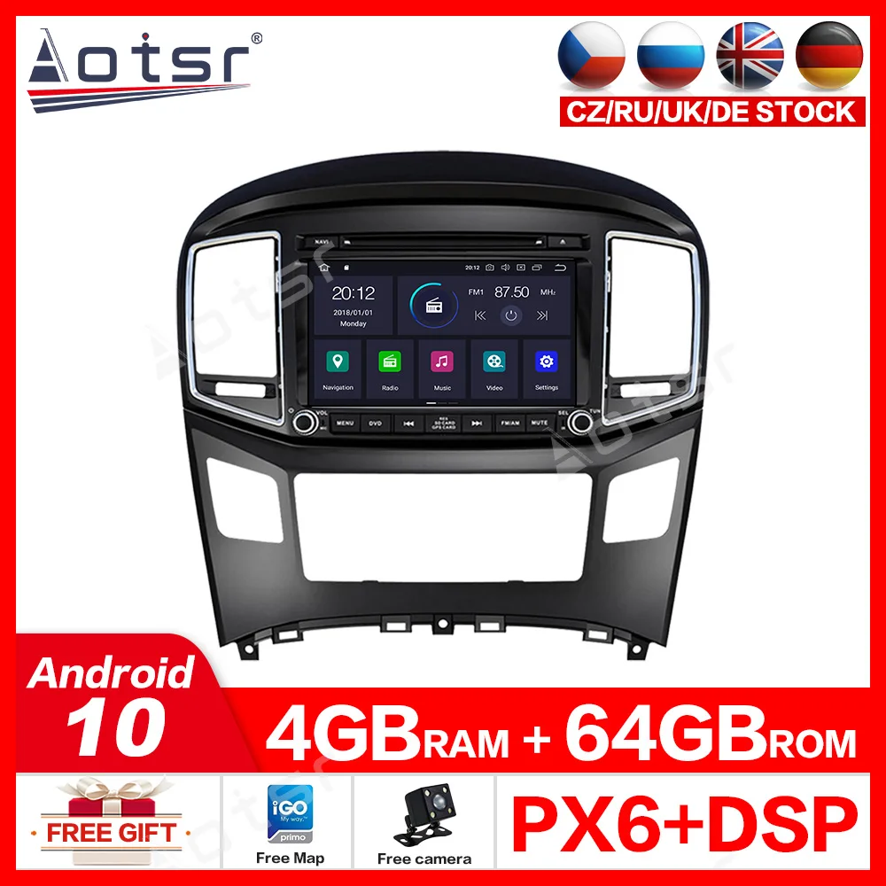 Stereo imtuvas Automobilio radijo Hyundai H1 Grand GPS navigacija, Automobilinis DVD Grotuvas 2016-2018 automobilio multimedia sistema 2 din IPS ekranas