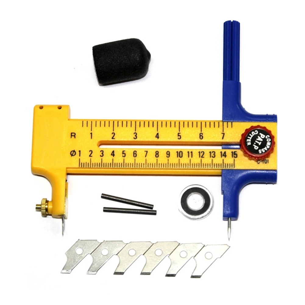Kompaso Apskritimo Cutter Diskinės Pjovimo Įrankis Reguliuojamas Kompaso Apskritimo Cutter Dia 10mm-150mm Naudingumas peilis Tangentinis Prietaisas