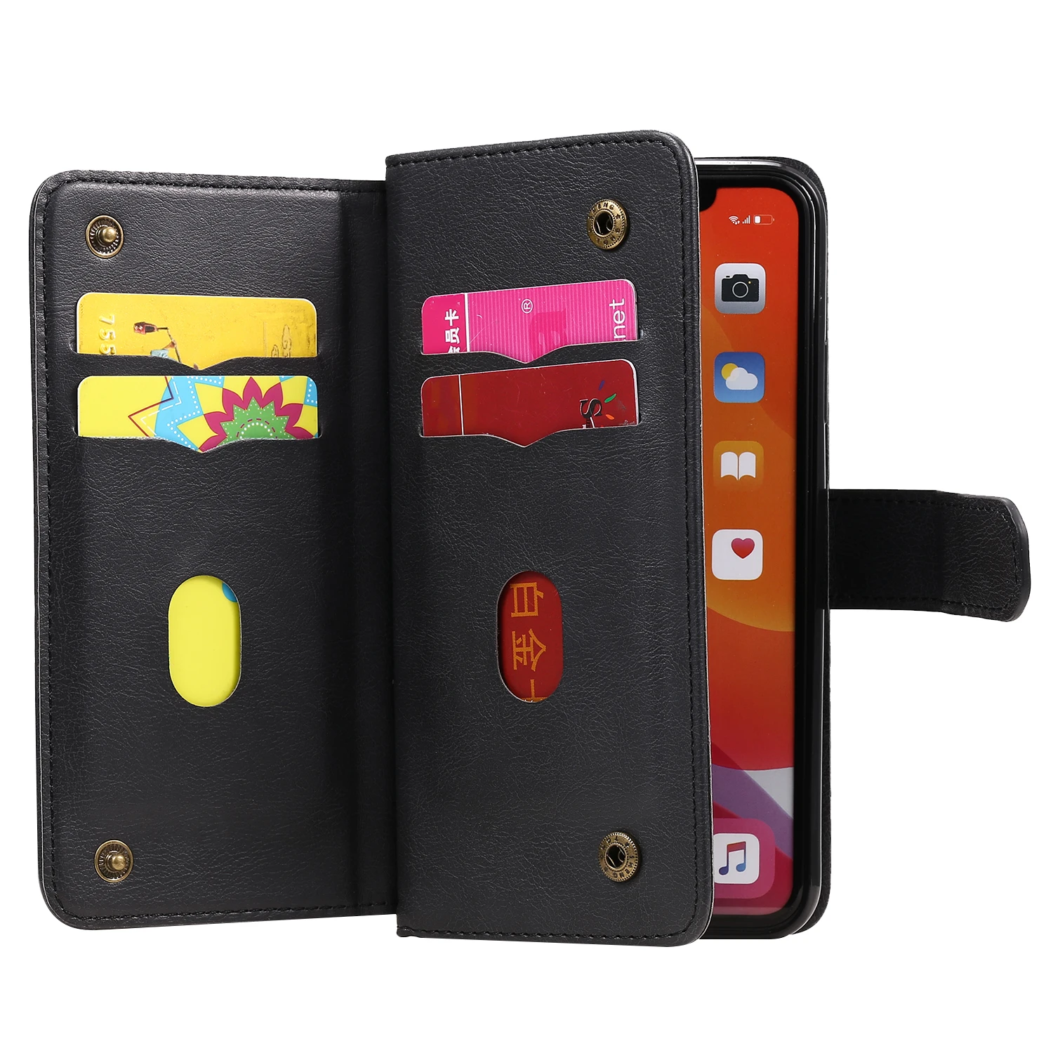 Verslo 10 Kortelės, Piniginės Odos Atveju Xiaomi Redmi Pastaba 9s 9 8 10x Pro 4G 5G VTI 10 Lite Magnetinio Flip Case Cover Fundas Coque