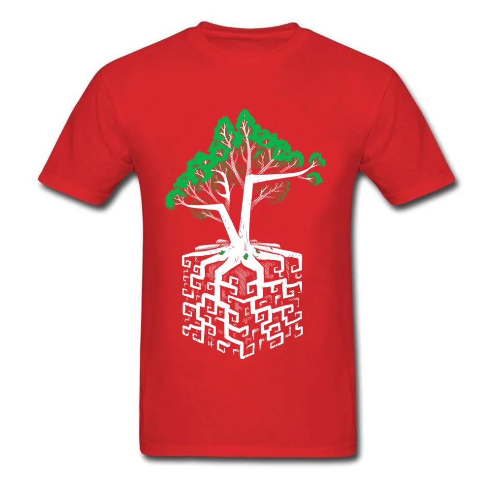 Kubas Šaknis T-shirt Geek Chic Marškinėliai Vyrams Geometrinis Marškinėlius Labirintas Medvilnės Drabužius Funky Juoda Viršūnės Vasarą Treniruotės Tees