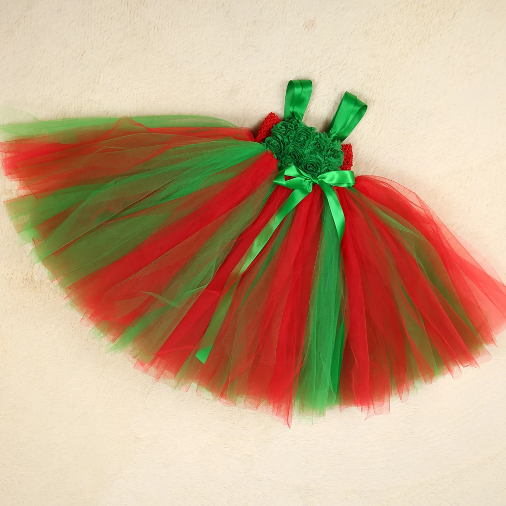 Princesė Kalėdų Ilgos Suknelės Mergaitėms Kalėdos Kostiumas Vaikams Mergina Helovinas Dress Up Drabužiai Vaikams Santa Apranga Raudona Žalia