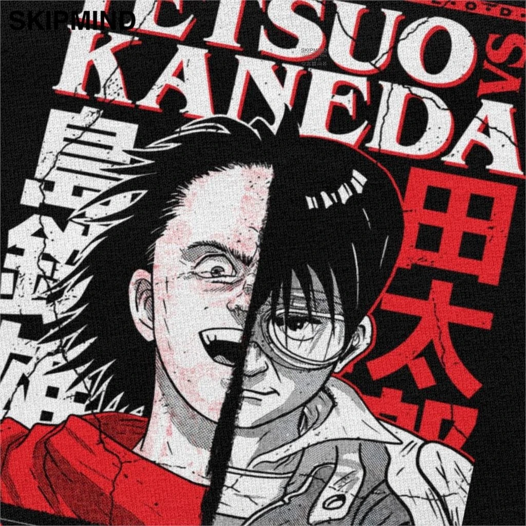 Mados Akira Shima Tetsuo Marškinėliai Japonų Anime, Medvilnės marškinėliai trumpomis Rankovėmis Neo Tokyo Shotaro Kaneda Tee Drabužių Prekes