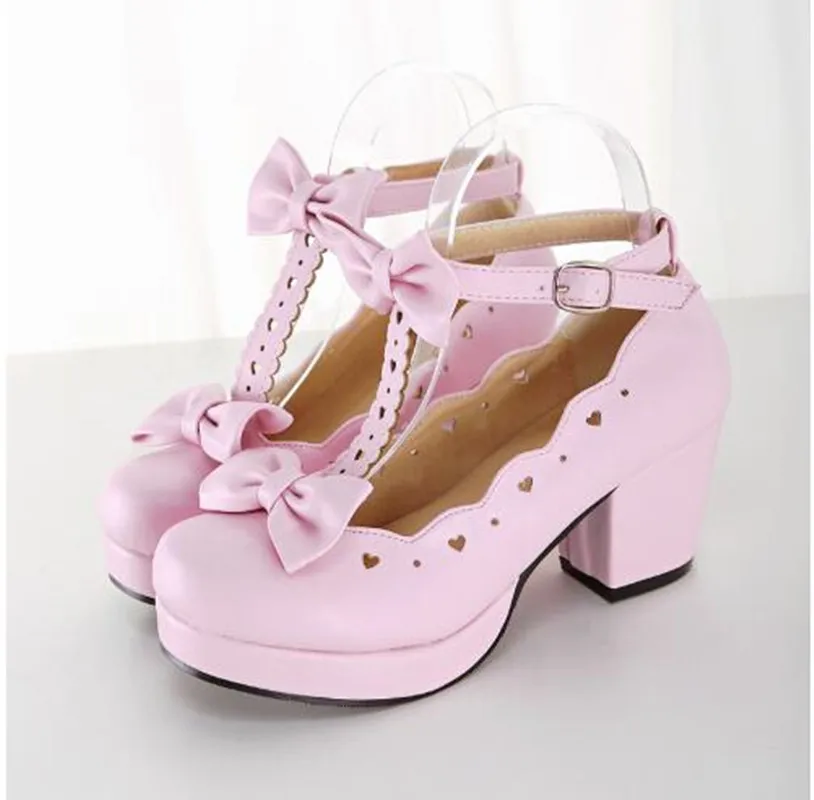 JK vienodas lolita cos loli Lolita batai mielas sunkiųjų dugnu apvalios galvos moterų batai kawaii bowknot meilės princesė cosplay batai