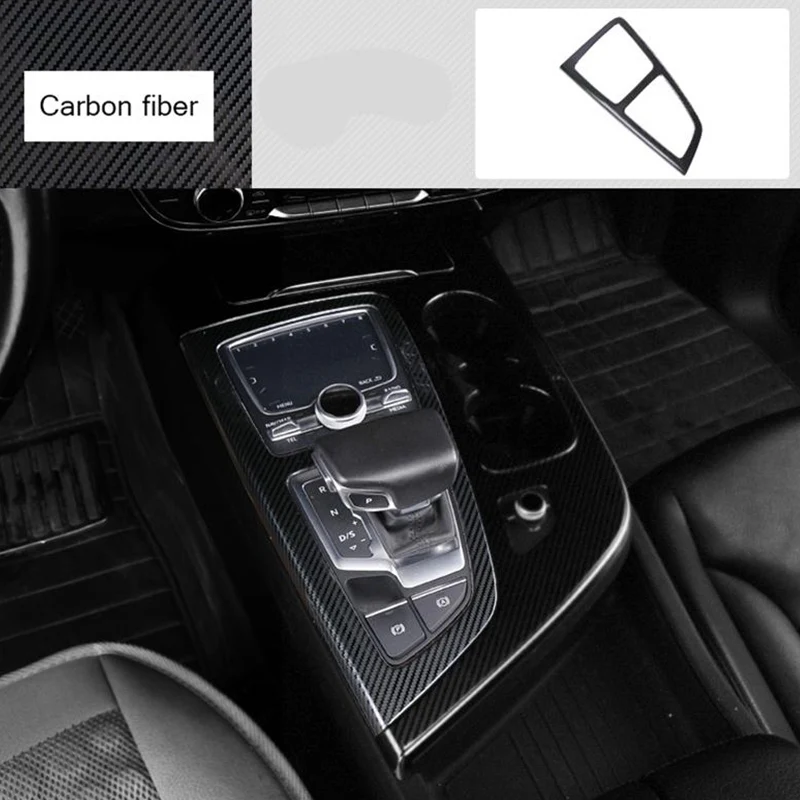 Automobilio Stilius Audi q7 Centrinio valdymo Pavarų Perjungimo Skydelis Įrankių Handrest Vandens puodelį Apima Lipdukai Apdaila, Interjero Auto Priedai