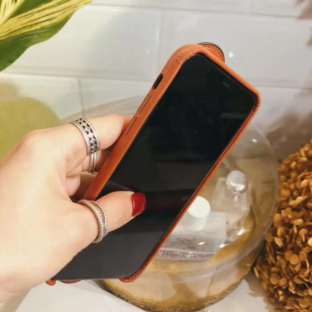 Mados Moterų Prabangus Odinis Telefono dėklas skirtas iPhone 11 Pro Max X 7 8 Plius XR Padengti Maišelį Su Kaklo Dirželiu Aukso Aparatūros prekių ženklas