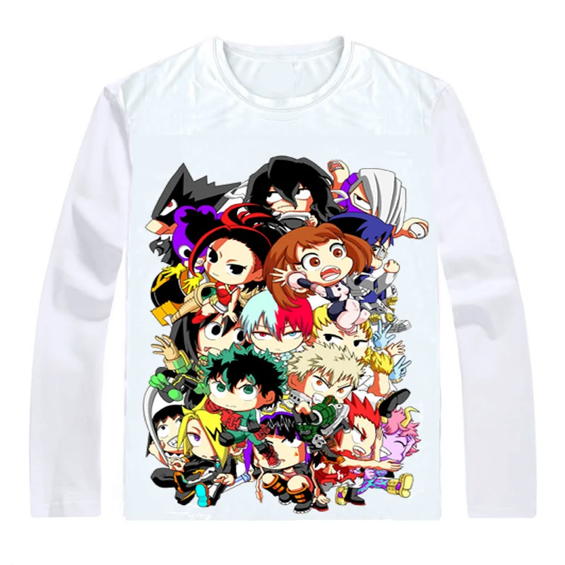 Coolprint Anime Marškinėliai Mano Herojus akademinės bendruomenės, 3 Marškinėliai Multi-stiliaus ilgomis Rankovėmis Boku no Herojus akademinės bendruomenės Cosplay Izuku Midoriya Marškinėliai