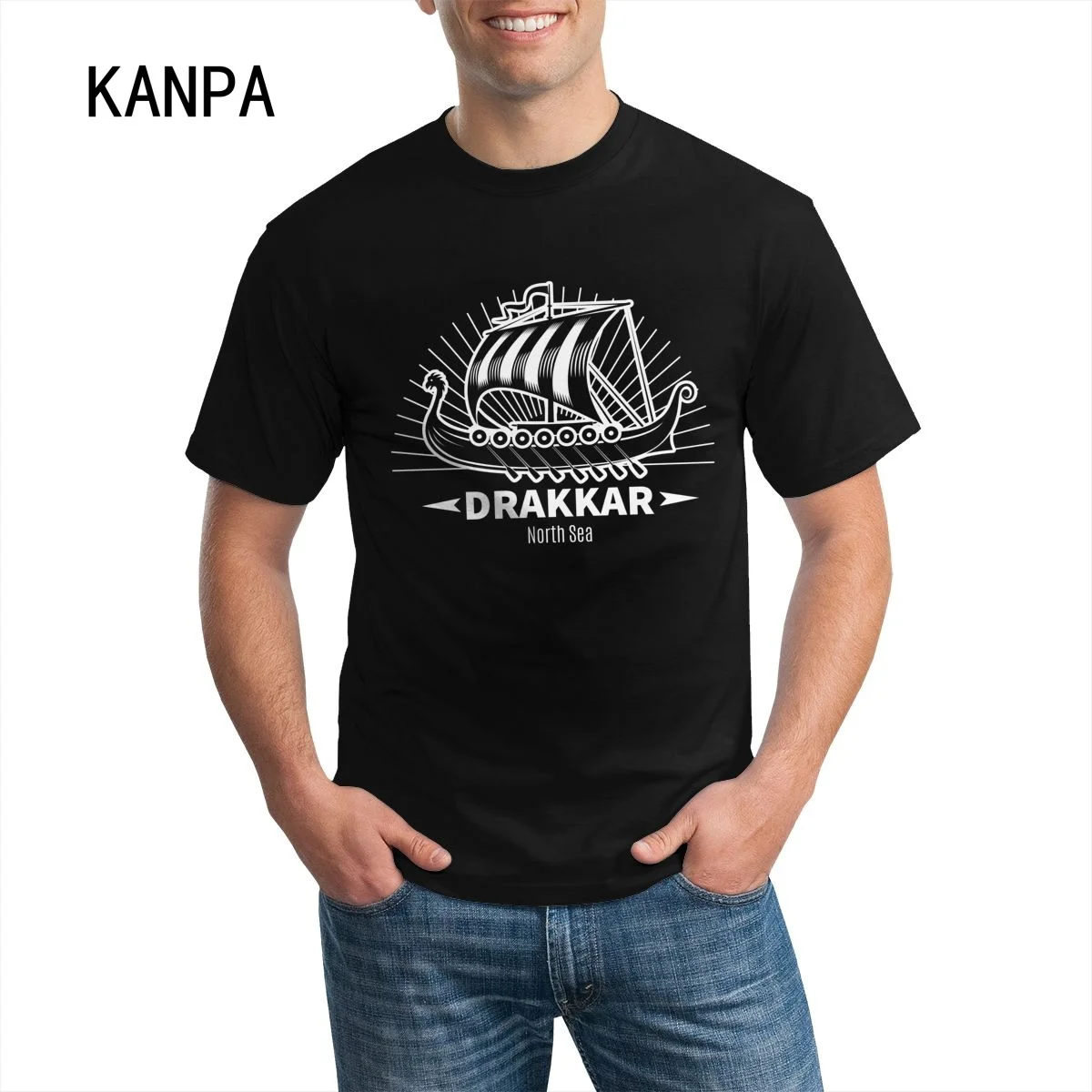Kanpa Vyrų Aukštos Kokybės Viking simbolis T-shirt Naujo Dizaino Gatvės Stilius, Spausdinta Vyrų T Shirts O-kaklo Megztiniai Streetwear
