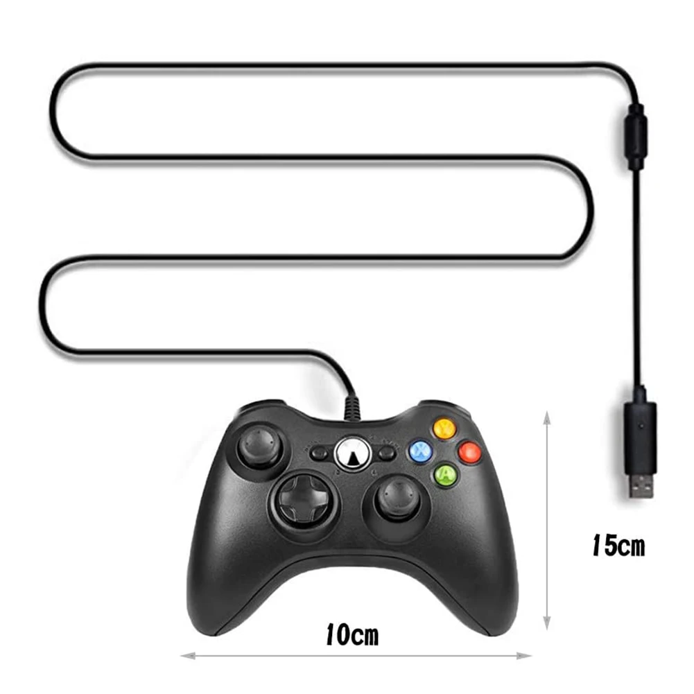 USB Laidinė Gamepad Dviguba Vibracija Valdiklis, skirtas Xbox 360 PC Žaidimų Konsolės 14 Mygtukai Nešiojamų Kreiptuką