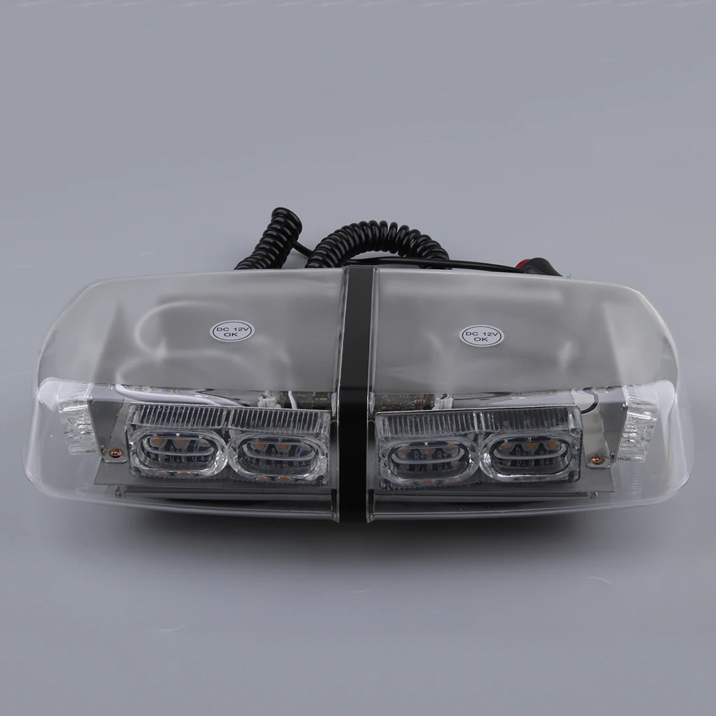 Gintaro LED Automobilio stogo Strobe Avarinės Šviesos -Transporto priemonės Mirksinti Įspėjimo Lemputė, Indikatorius, su Siurbimo Taurės, Montuojamas