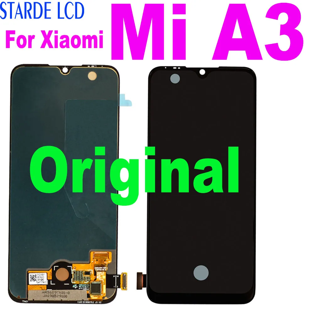 Originalą Xiaomi Mi A3 LCD Ekranas Jutiklinis Ekranas Pakeitimo skaitmeninis keitiklis Asamblėjos Xiaomi Mi A3 3 LCD Ekranas CC9E Mi CC9E