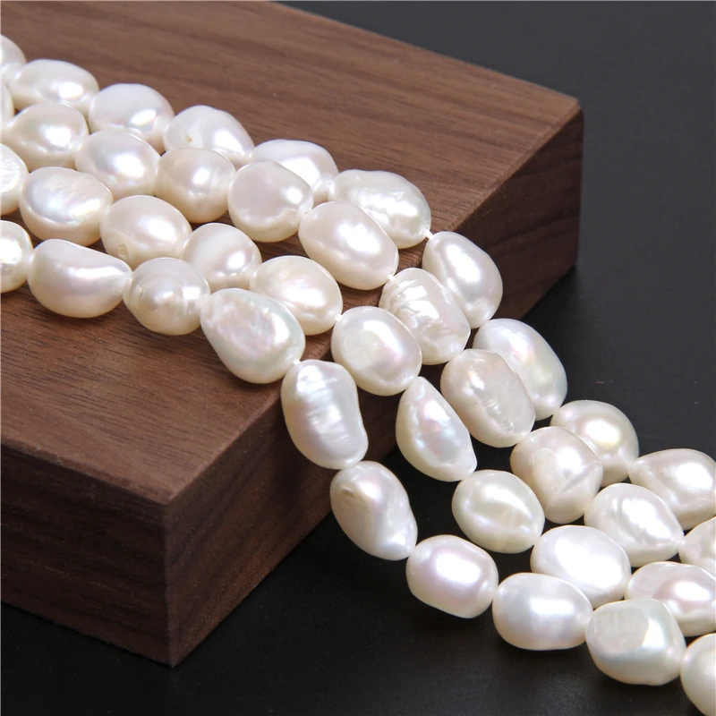 Gamtos Baroko Gėlo vandens Perlai 6-10mm Netaisyklingos Formos Pilka ir Balta Perlų Moterų Papuošalai Priėmimo 