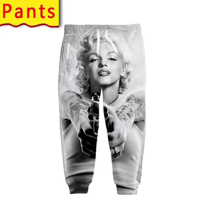 Marilyn monroe hoodie palaidinukė 3d spausdinimo vyrų harajuku rap striukė streetwear hip-hop tee marškinėliai juokinga kelnes anime drabužius antklodė