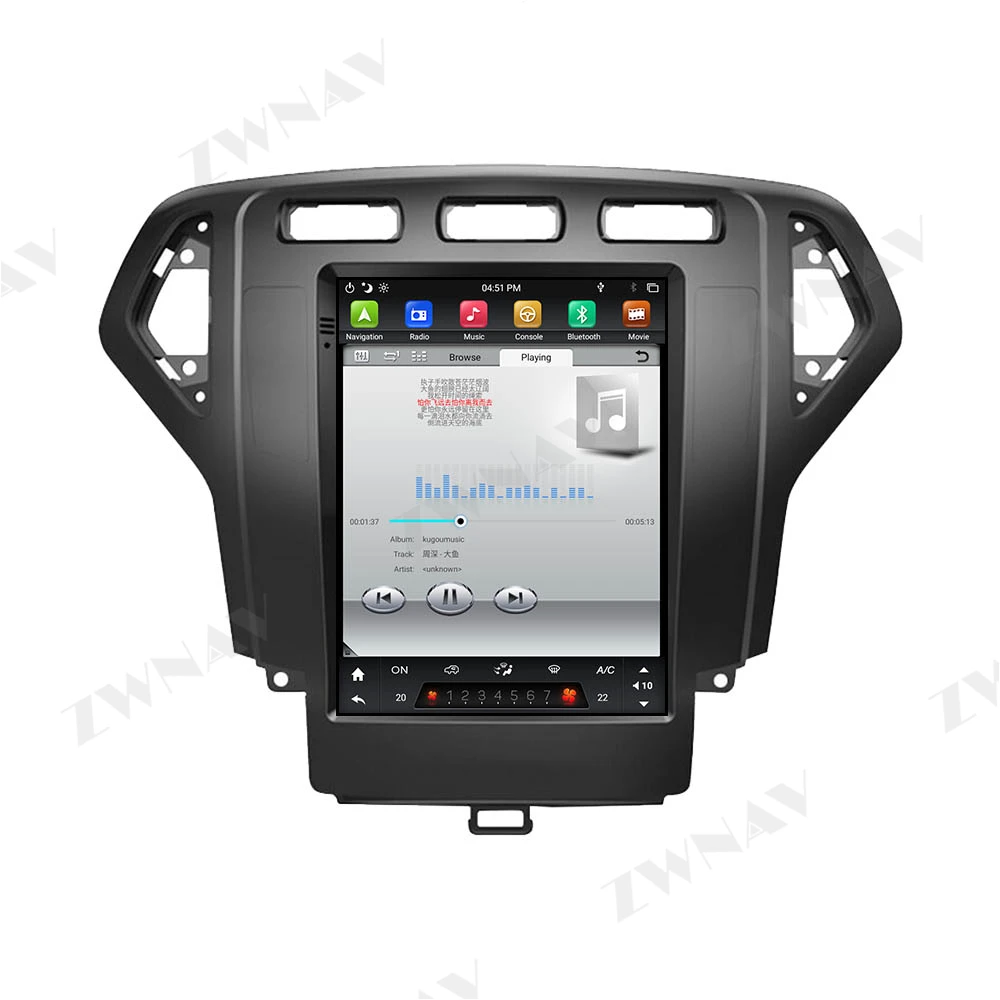 Tesla ekranas Android 9 Automobilių Multimedijos Grotuvo ford Mondeo 2007-2010 BT GPS Navigacija, Auto vaizdo garso radijas stereo galvos vienetas