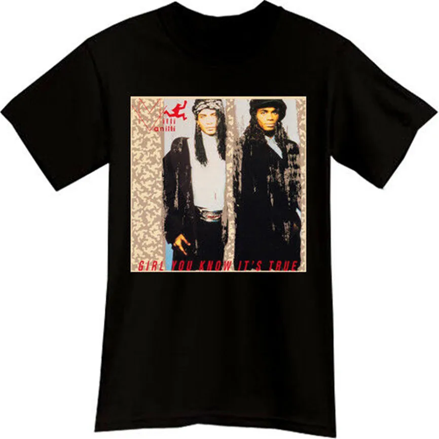 Milli Vanilli Rob Fab Hip-Hop Rap Singer Black T-Shirt Marškinėlius Tee Dydis S-3Xl Atspausdinta Tee Marškinėliai