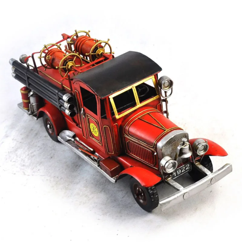 1/24 1928 1922 Retro Geležies Gaisrinės Automobilio Modelį Diecast Lydinio Gatvės Žaislų Namuose Laikyti Vaikams Vaikų Žaislas ar Surinkimo Ekranas