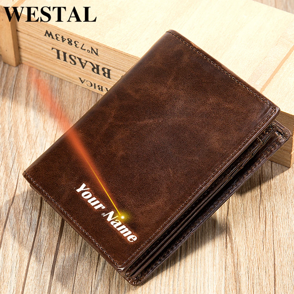 WESTAL vyriški natūralios odos piniginės rankinėje vyrų kredito kortelės turėtojas dizaineris prabangos prekės vyrams RDA pinigų maišas, piniginės trumpas