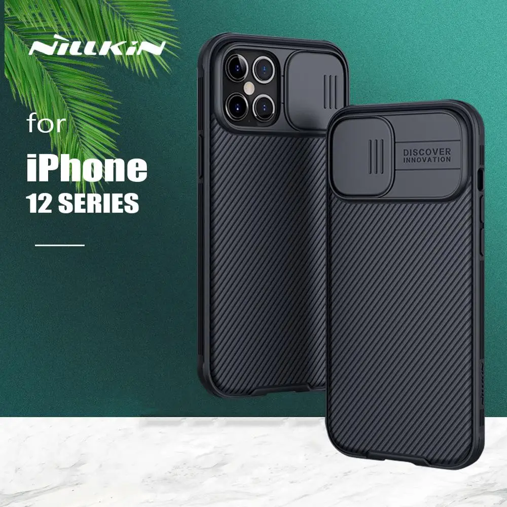 IPhone 12 Pro Max Atveju Nillkin CamShield Slide Kamera Atveju Matinio Shield Tekstūra Šarvai Atveju iPhone 12 12 Mini Pro 12