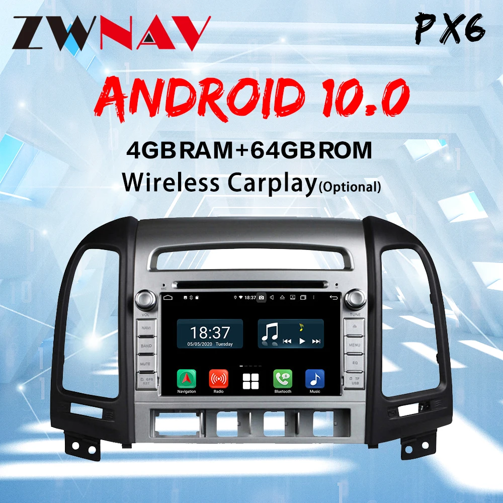 ZWNAV Android 10.0 4G+64G DSP Automobilio Radijo Multimedia Vaizdo Grotuvas 