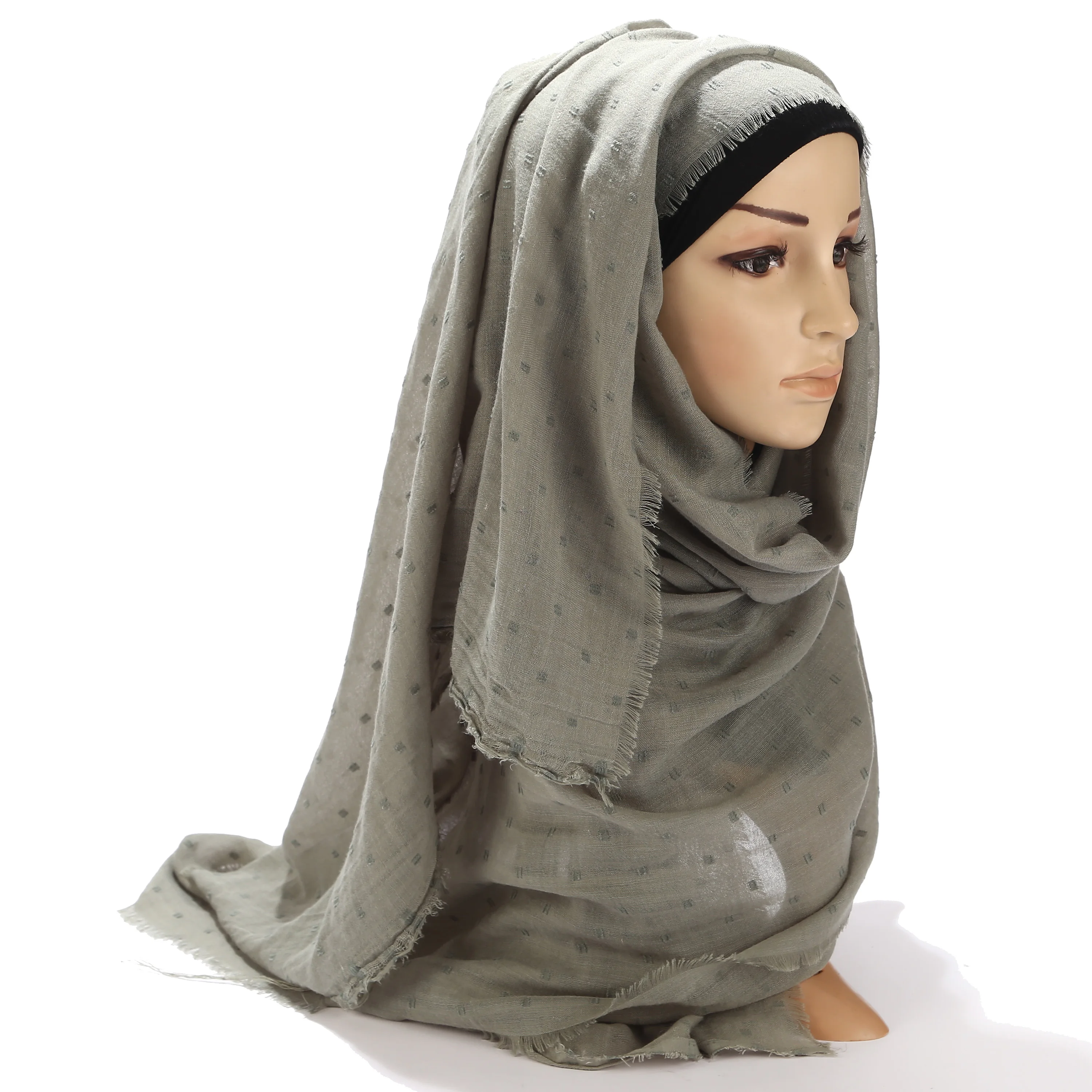 10vnt/daug Moterų Hijab Šalikas Viskozė Apsiaustas Islamo Lankelis Šalikai vientisos Spalvos Musulmonų Hijabs