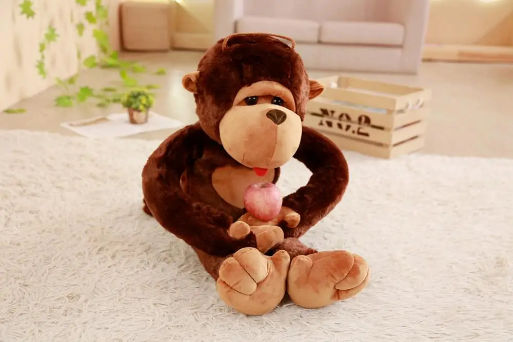 1PC Milžinišką Beždžionė Gibbon Orangutan Įdaryti Lėlės, Pliušiniai Žaislai, Kūdikių Miega Nuraminti Gyvūnų Gorila Lėlė, Vaikams, Gimtadienio, Kalėdų Dovana