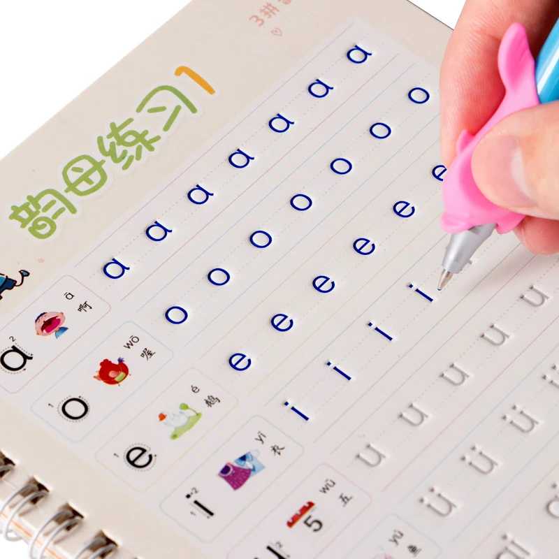 8 vnt/set Vaikai Vaikai Vaikai Praktikos Copybook Darželio Skaičių / raidžių / pinyin Magic 