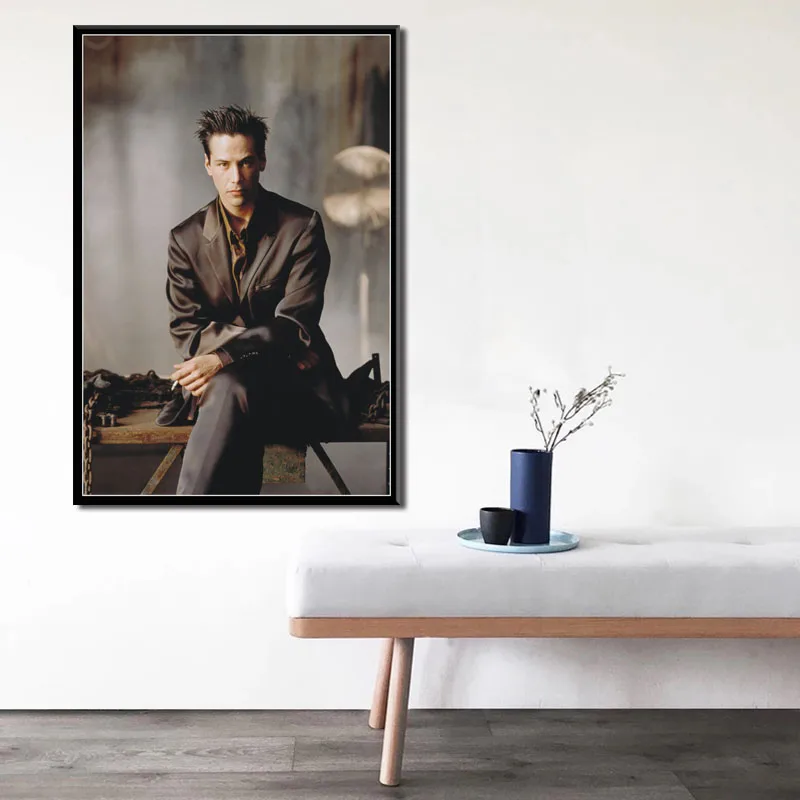 Keanu Reeves Karšto Kino Žvaigždė Aktorius Johnas Viko Matricos Meno Drobė, Tapyba, Plakatas Sienos, Namų Dekoro quadro cuadros