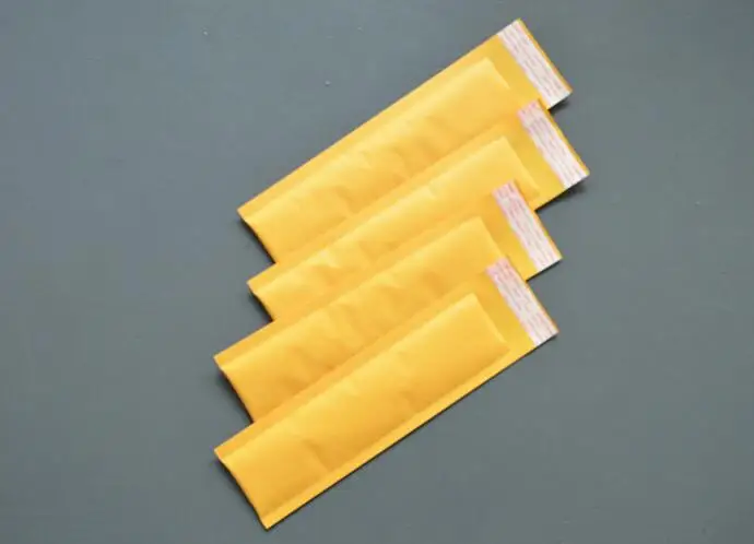 Aukštos Kokybės 50Pcs Ilgai Kraft Popieriaus Pakuotės Maišelis Geltonos spalvos Popieriaus Burbulas Voką Pašto Pakavimo maišelių Popierių atsparus smūgiams Laivybos Krepšys
