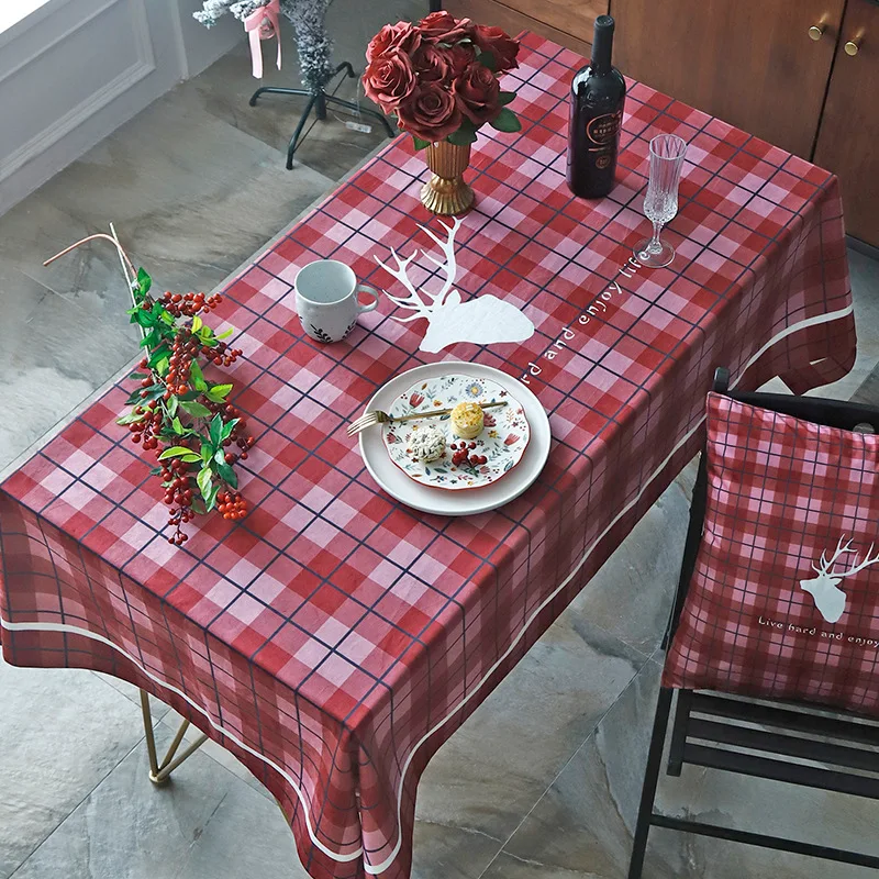 Kalėdų ir Naujųjų metų Šaliai staltiesė Oilproof Valgomasis Stalas Padengti Audiniai Dulkių Kalėdinė dekoracija stalo padengti audiniai
