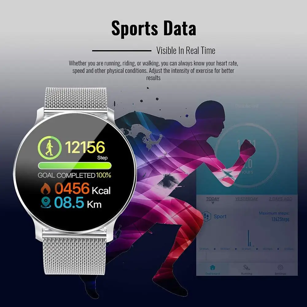 Smart Veiklos Sekimo Žiūrėti Širdies ritmo Monitorius Fitneso Vyrai Moterys Laikrodis Rankogaliai Vandeniui IP68 