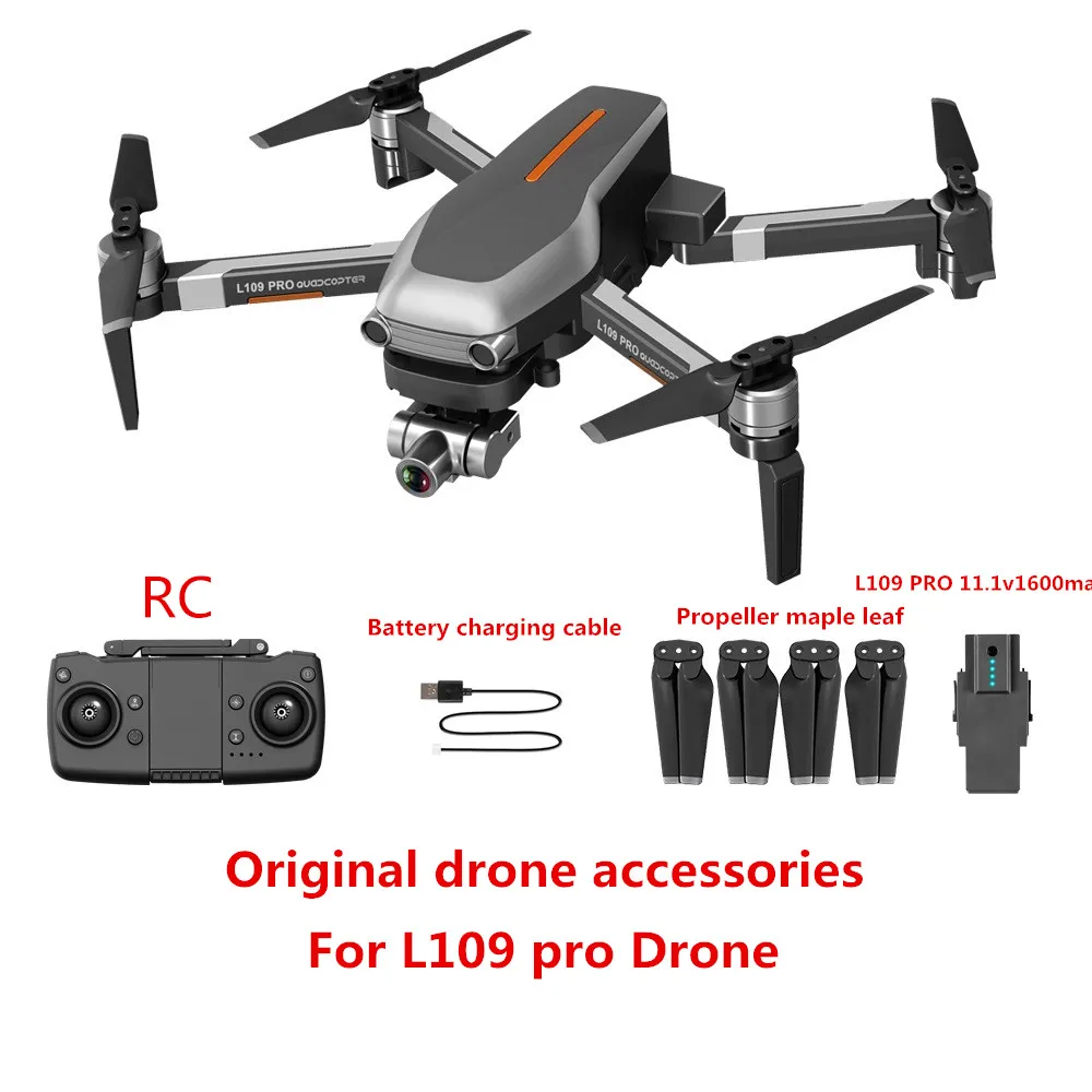 L109 PRO Drone originalūs Priedai 11.1 v 1600 mAh Baterija Sraigto Menčių USB Įkrovimo Linija L109 PRO drone atsarginės dalys