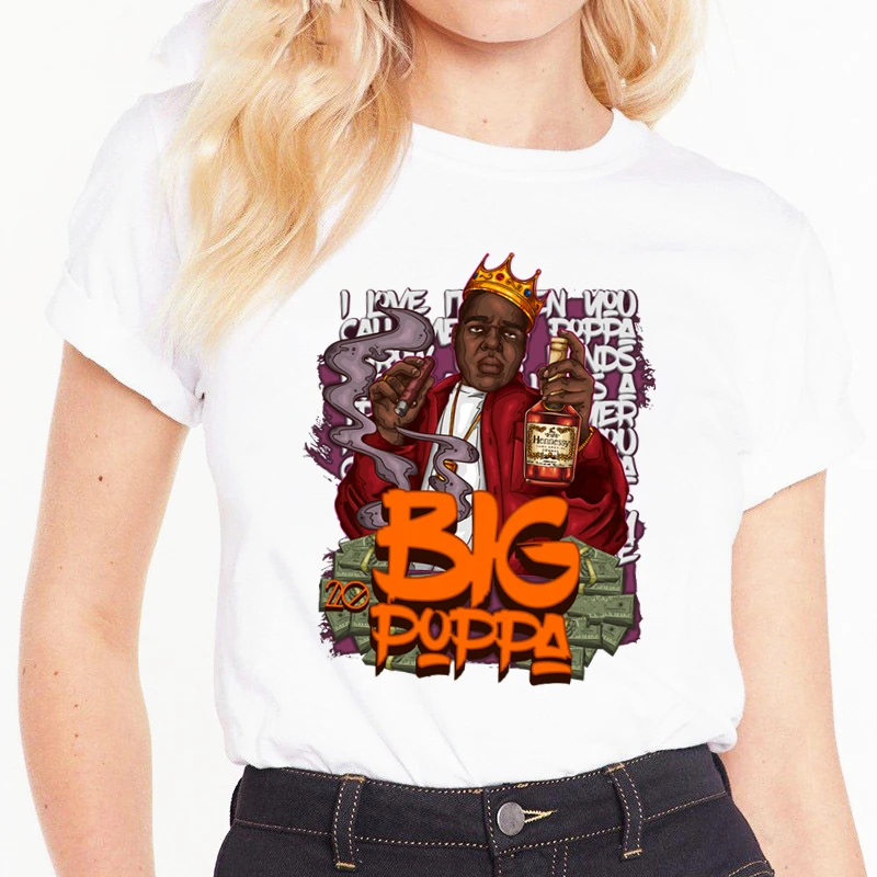 Biggie Smalls Pagarsėjęs B. I. G. Big Rock, Hiphop Marškinėliai Moterims Moterų Hip-Hop Moterų Drabužiai Marškinėlius Harajuku Atsitiktinis marškinėliai