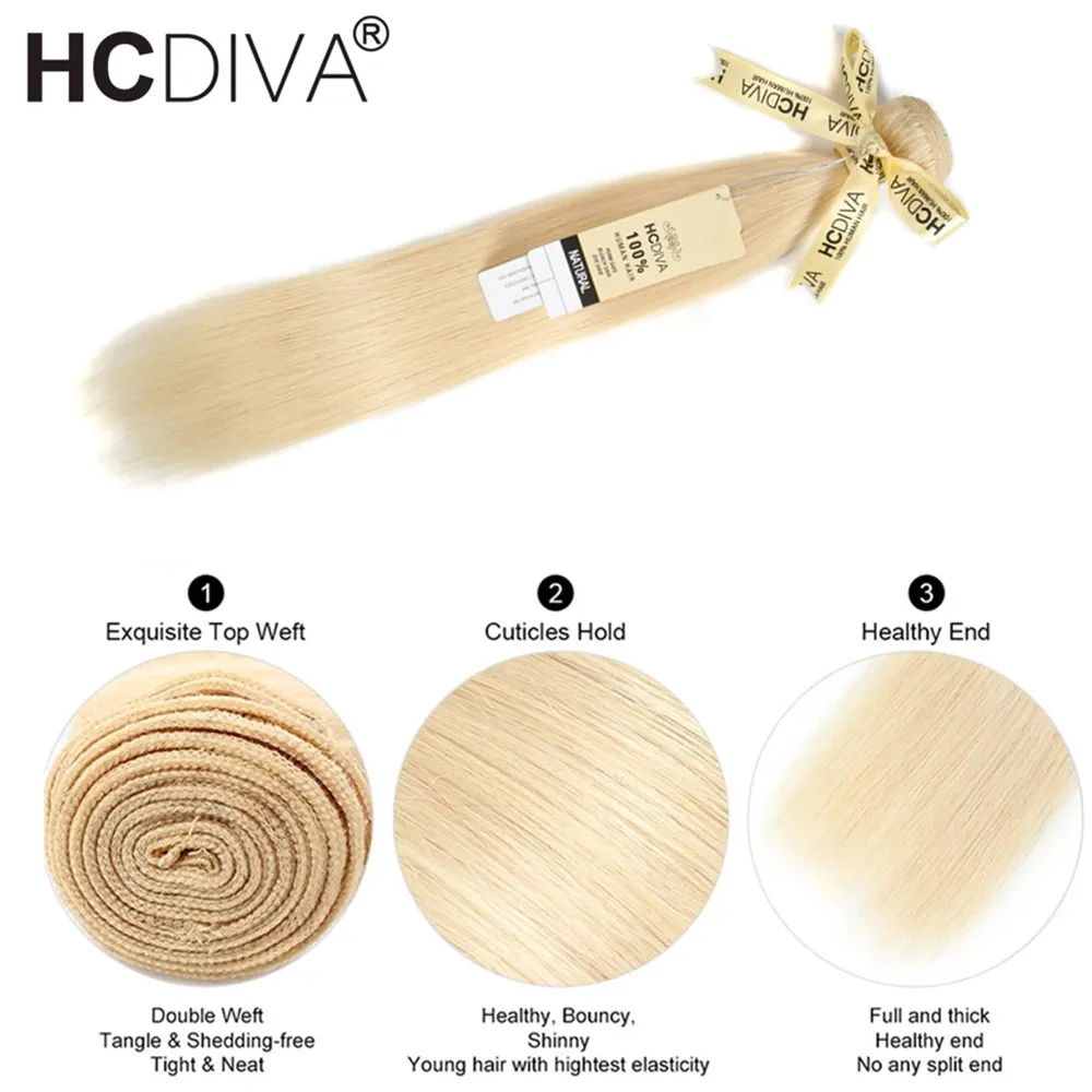613 Blond Plaukai Bundle1/3/4 Brazilijos Plaukų Pluoštas Tiesiai Pynimo Remy Human Hair Ataudų 32Inch Šviesūs Žmogaus Plaukų Pratęsimo