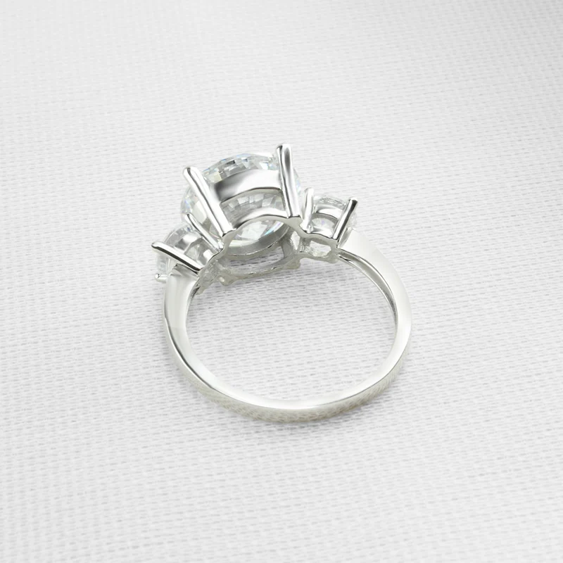 LESF 5 Ct Klasikiniai Sužadėtuvių Žiedai 925 Sterlingas Sidabro Turas Supjaustyti Sona Diamond Lady Nuotakos Žiedas Papuošalai, Dovanos
