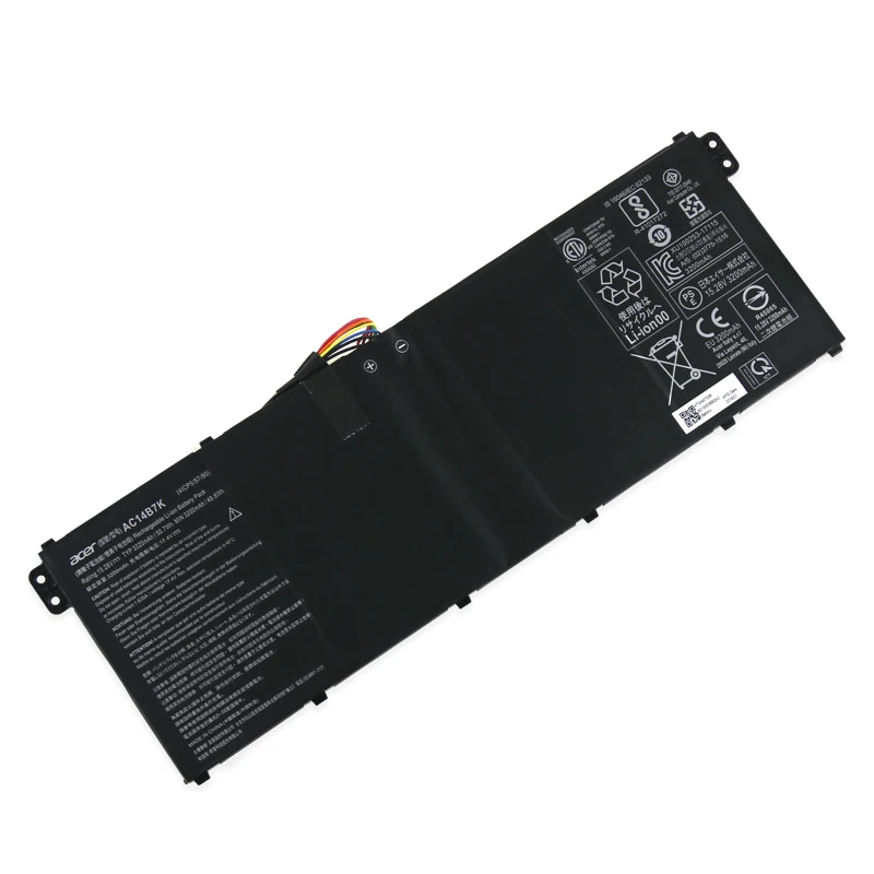 Originalus Laptopo baterija Acer AC14B7K 4ICP5/57/80 15.28 V 3320mAh/50.7 WH Nemokamai 2 Metų Garantija