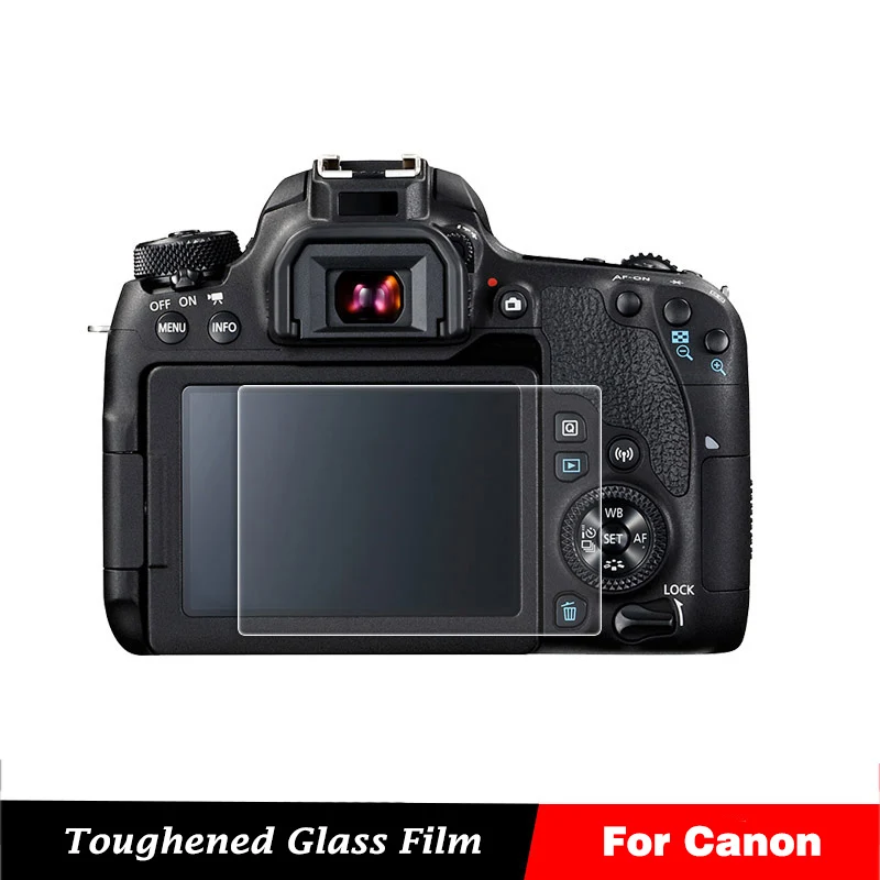 Atsparus smūgiams HD Grūdintas LCD Screen Protector Canon EOS 200D 250D 200DII Sukilėlių SL3 SL2 KISS X9 X10 Fotoaparatas Grūdinto stiklo Plėvelės