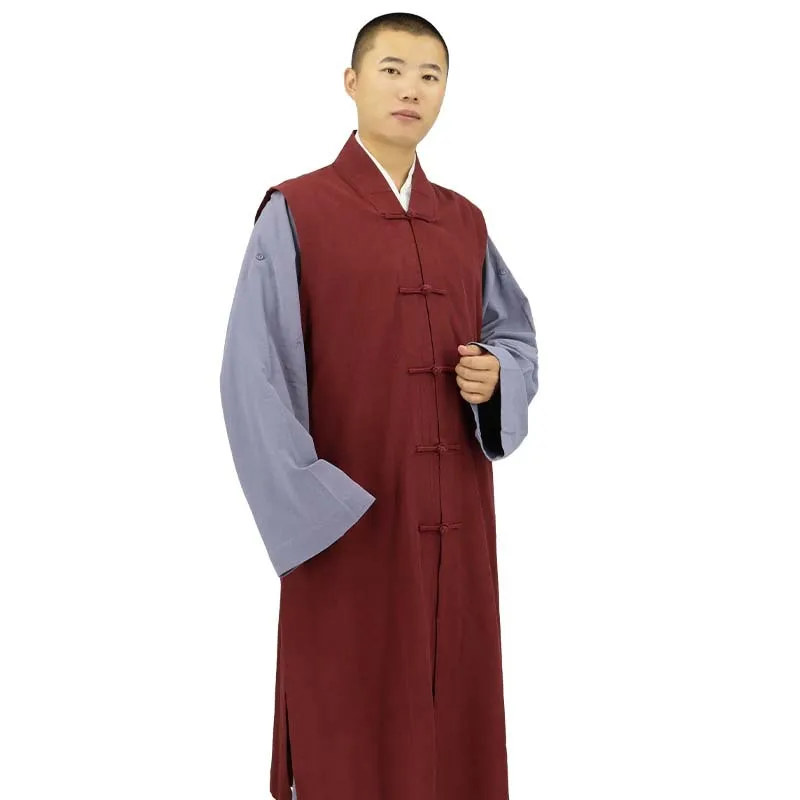 Aukštos Kokybės Budistų Skraiste Shaolin Vienuoliai Ilgai Vest Kovos menų Meditacija Vienodas Kung fu chi Kostiumas