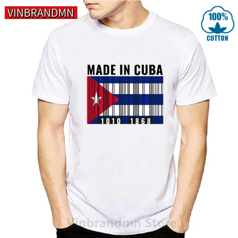 Nauja Kuba Paveldo Kubos Šaknys Brūkšninis kodas marškinėliai moterims, vyrams Labai aprangos mėgėjams Kubos Vėliava T-shirt Kubos Pasididžiavimas gimė teeshirt