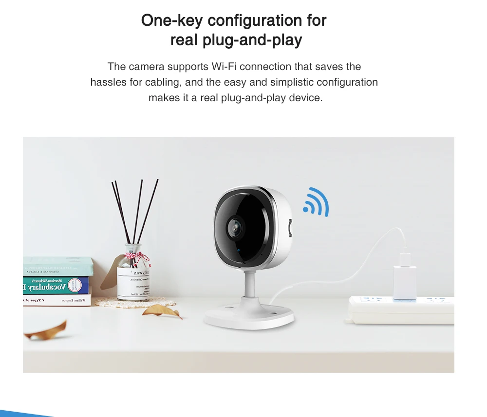 SANNCE 4Pieces HD 1080P Fisheye IP Kamera 2MP, Bevielis Wifi Mini Baby Stebėti Naktinio Matymo IR Supjaustyti Wi-Fi Home Security Camara