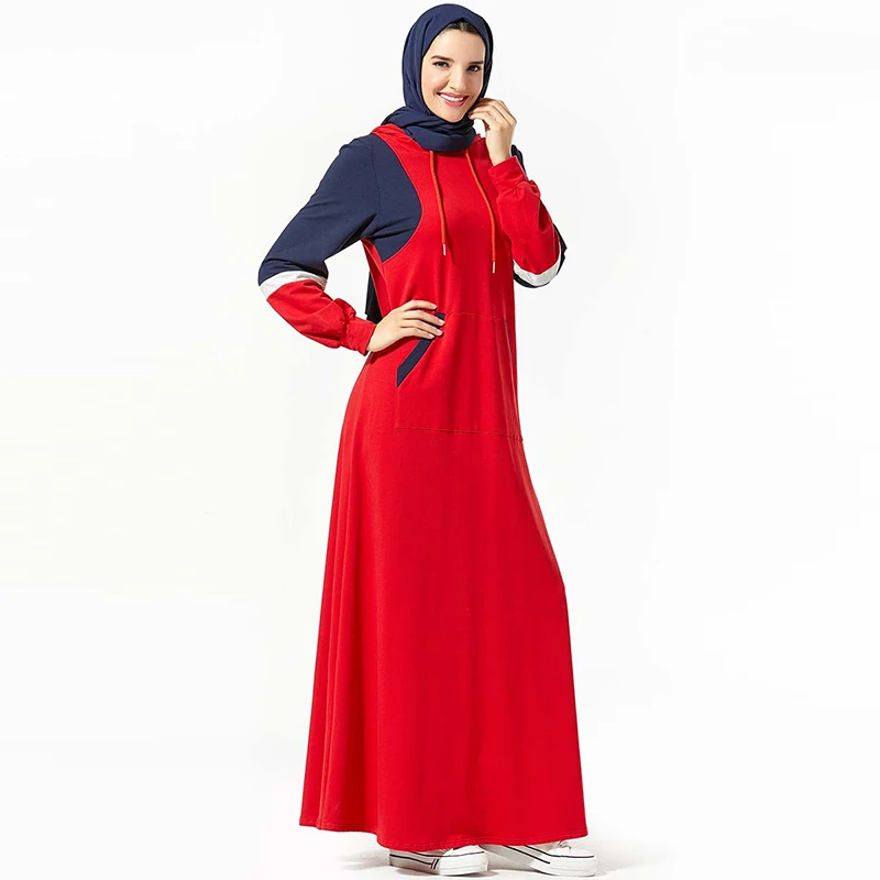 Naujas Musulmonų Suknelė Islamo Turkija Plius Dydis Moterų Dubai Stilius Patogus Megztinis Susiuvimo Turėti Kišenėje Arabų, Artimųjų Rytų Kimono