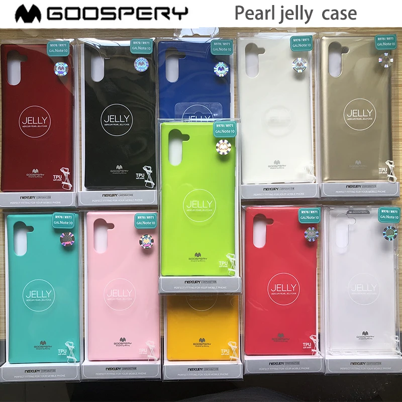 Originalus Gyvsidabrio Goospery Pearl Spalvos Minkštas Pienelis Apsaugos Slim Case cover For Samsung Galaxy Note 10