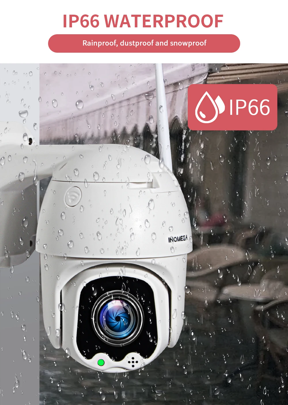 INQMEGA 5MP Super HD PTZ IP Kamera, Naktinio Matymo Lauko Vandeniui Garsiniu signalu, Dviejų krypčių Garso, Namų Apsaugos Kameros