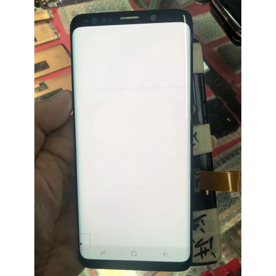AMOLED Su Linija S8 Plius Pakeitimas SAMSUNG Galaxy S9 S9+LCD Jutiklinis Ekranas skaitmeninis keitiklis Su juodos dėmės, Linijos G960 G965 Ekranas