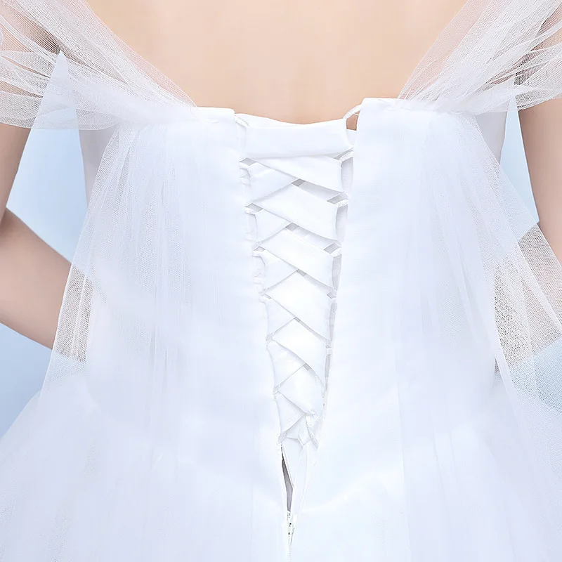 Princesė Dramblio Kaulo Vestuvių Suknelė Elegantiškas Kamuolys Suknelė Brangioji Off Peties Nuotakos Suknelė Su Nėriniais Nugaros Vestido De Noiva 