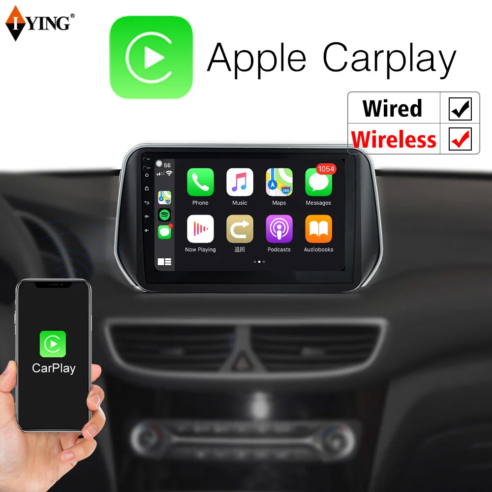 IYING Belaidžio Carplay Už Hyundai Tucson IX35 2018-2020 Automobilio Radijo Multimedia Vaizdo Grotuvas, Navigacija, GPS Carplay 