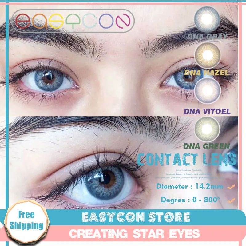 EASYCON minkštas Akių Kosmetikos mėlyna violetinė Spalvos Kontaktinius Lęšius išskirtinis mažas grožis mokinių Makiažas kontaktinių lęšių 2vnt/pora trumparegystė