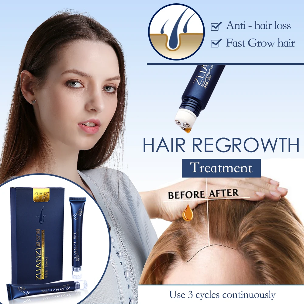 Plaukų Augimo Esmė Triple Roller Massager Kovos su plaukų slinkimas Gydymo Skatinti plaukų augimą įrankiai, Plaukų Priežiūros Produktai, 30ml x 2