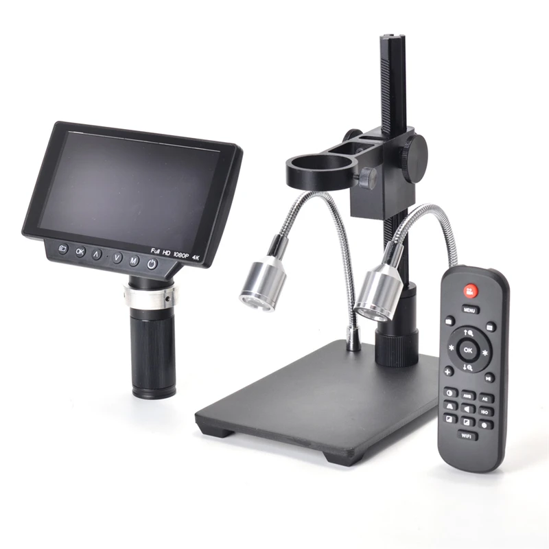 LY KE-210 5 Colių Ekraną, 16MP 4K 1080P 60FPS USB ir WIFI Skaitmeninės Pramonės Mikroskopo vaizdo Kamera 150X C-mount Objektyvas 1/2.3 Vaizdo