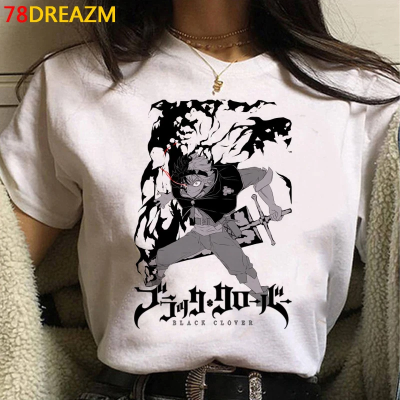 Juoda Dobilų marškinėlius vyrų hip-hop spausdinti japonų vasaros top harajuku